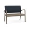 Lesro Newport 2 Seat Tandem Seating Metal Frame No Center Arms, Bronze, RS Night Sky Back, MD Farro Seat NP1501 - alternate 1